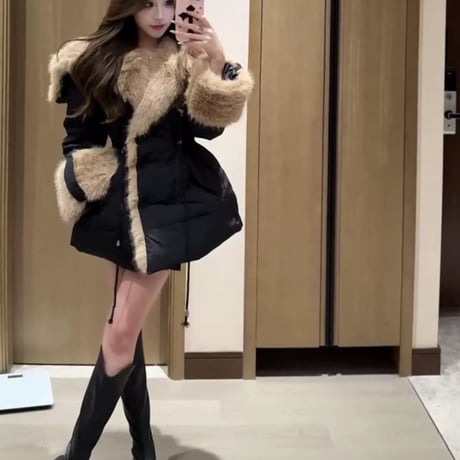 即納！far coat BLACK