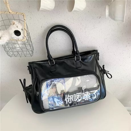 3way クリアポケット付きbag 9色
