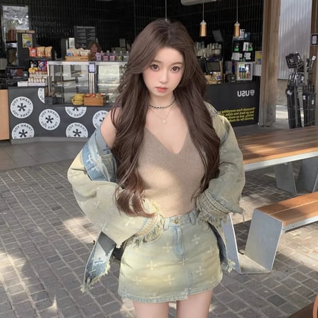 可愛すぎ?! クロスdenimセットアップ