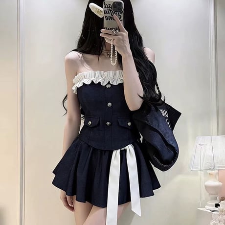 オフショルセットアップ2色