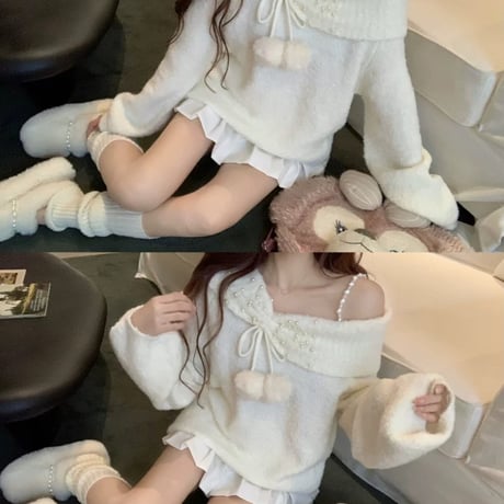 ぽんぽんあざとトップス