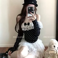 即納SALE dotオフショルトップス