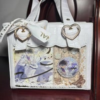 ワニ柄っぽクリアポケット付きbag 5色
