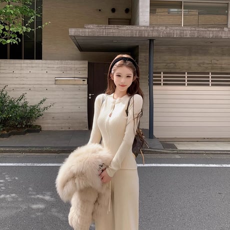 ニットセットアップ 2色