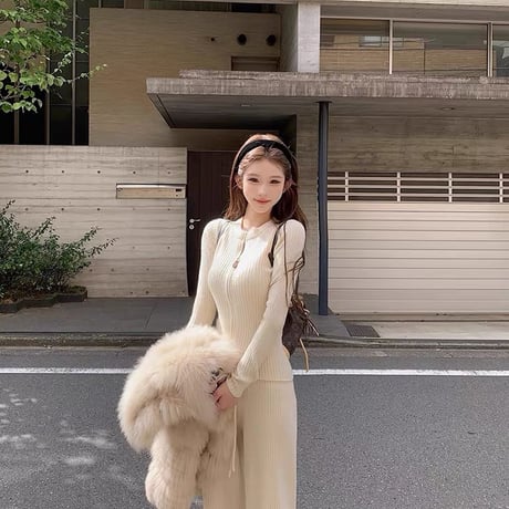 ニットセットアップ 2色