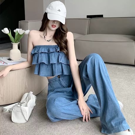 denim セットアップ