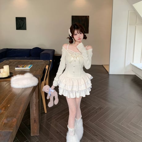 sweetトップス×スカート 2色