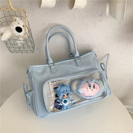 3way クリアポケット付きbag 9色