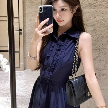 Navyシンプル上品ワンピース