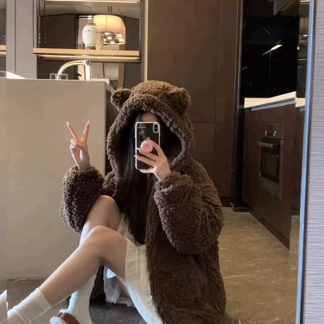 bearフードパーカー 3色