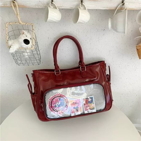 3way クリアポケット付きbag 9色