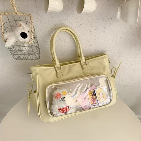 3way クリアポケット付きbag 9色