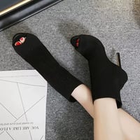 オープントゥブーツ 2色