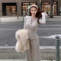 ニットセットアップ 2色