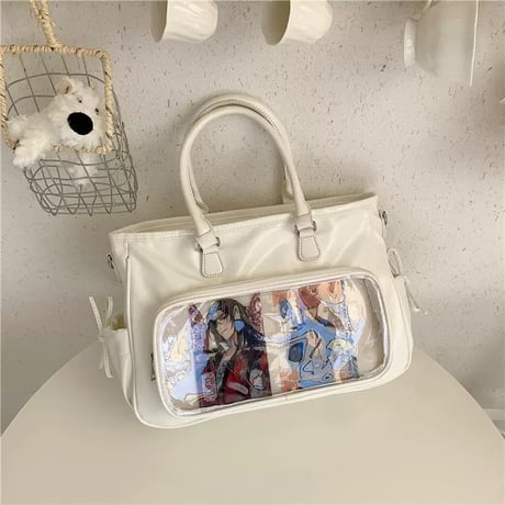 3way クリアポケット付きbag 9色