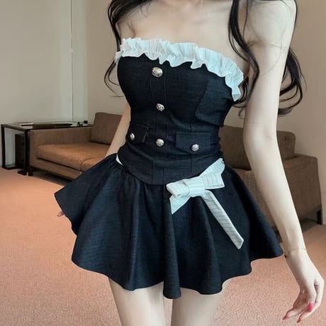オフショルセットアップ2色