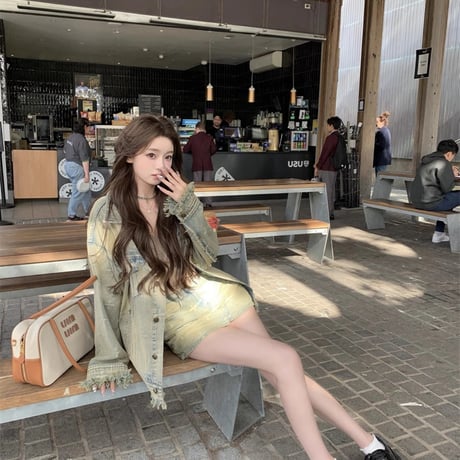 可愛すぎ?! クロスdenimセットアップ