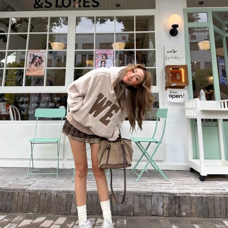 brown ボアセットアップ