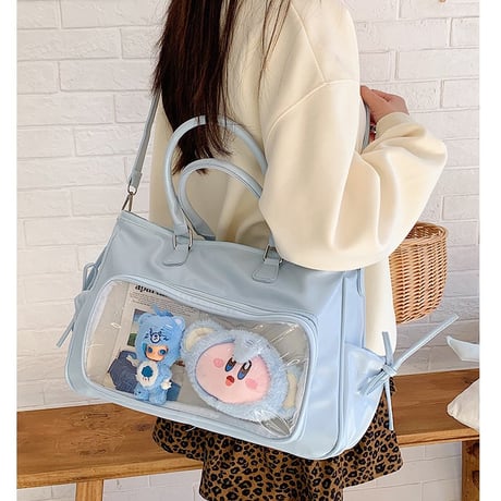 3way クリアポケット付きbag 9色