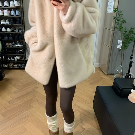 もこもこコート
