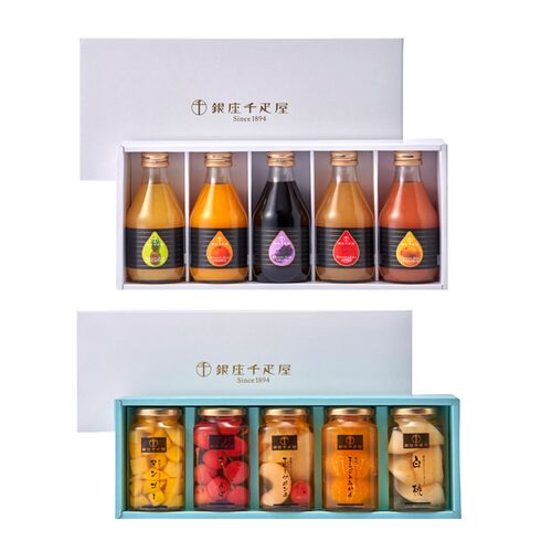 銀座千疋屋」 銀座ストレートジュース＆フルーツコンポート 同梱