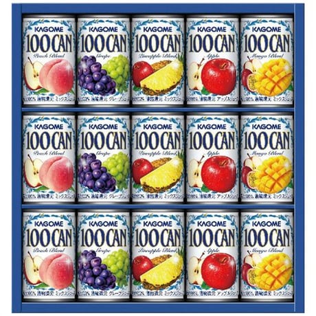 カゴメ フルーツジュースギフト FB-20G 4215-063 (グレープ、パインアップル、ピーチ、マンゴー、アップル各3缶) / ジュース 詰め合わせ セット