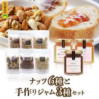 【アンダンテ】栄養豊富な素焼きナッツ6種とノンシュガー手作りジャム3種セット