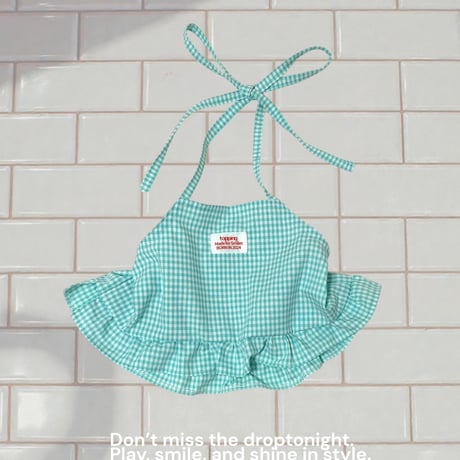 check apron bustier
