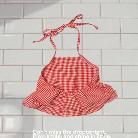 check apron bustier