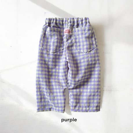gingham easy pants