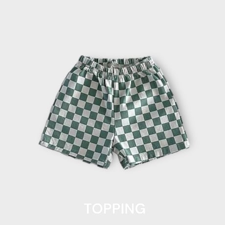 checkerboard half pants