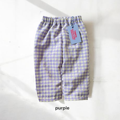 gingham easy pants
