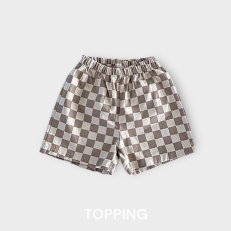 checkerboard half pants