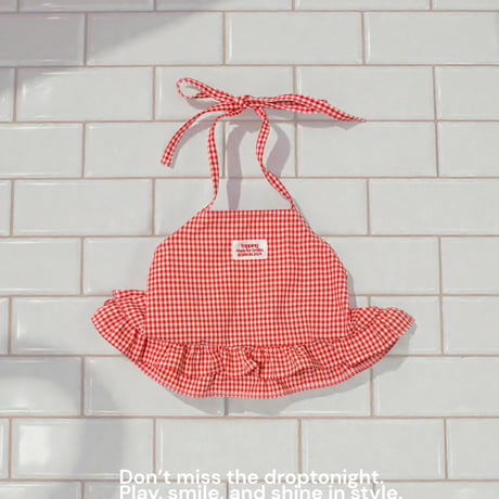 check apron bustier