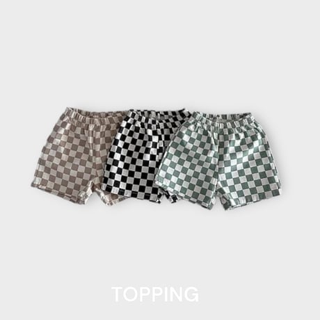 checkerboard half pants