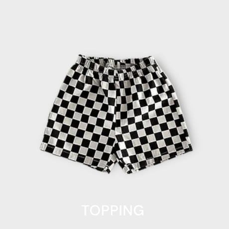 checkerboard half pants