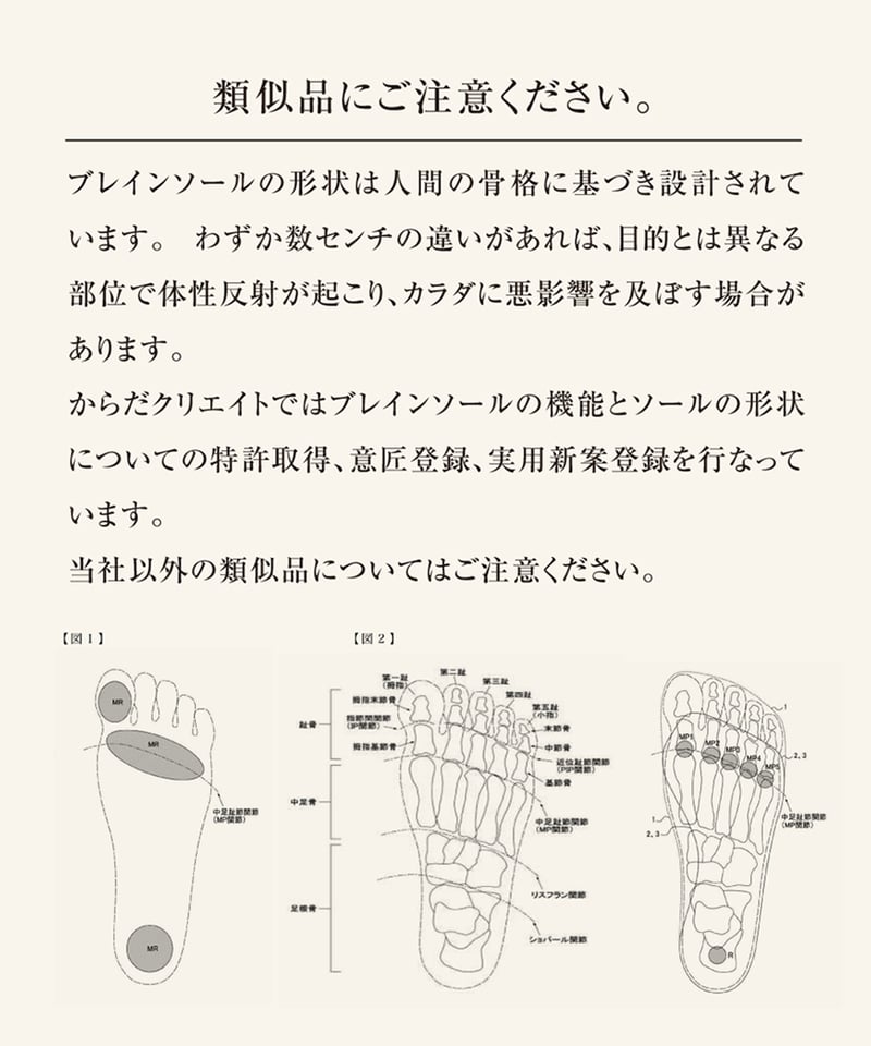 BRAIN SOLE インソール 20-24cm カラダクリエイト　新品未使用 ブレインソール TYPE-3 | からだクリエイト