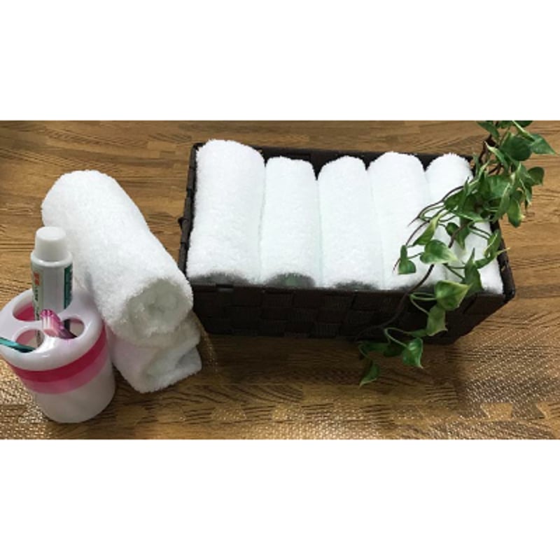 泉州タオル 白タオル 厚手 260匁 フェイスタオル 100枚セット 白 90cm
