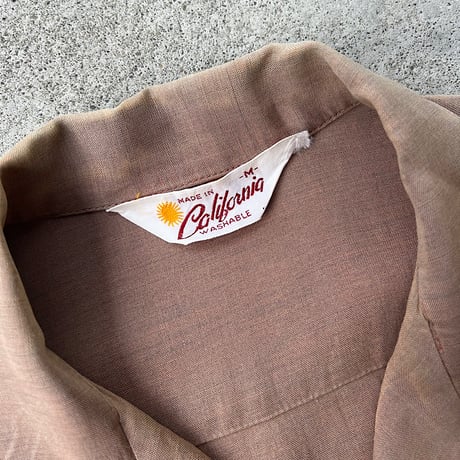 60's UNKNOWN - S/S OPEN COLLAR SHIRT