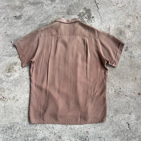 60's UNKNOWN - S/S OPEN COLLAR SHIRT