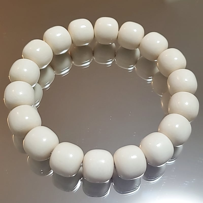 象牙風ブレスレット 天然素材 天然素材 象牙風 バングル 大ぶり10cm