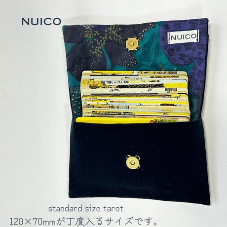 一点もの＊リボンクラッチポーチ　濃紺ベルベット×リバティプリント