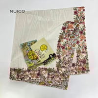 一点もの＊　レースのインドリボンタロットクロス　モアレホワイト×チェリーブロッサム（オレンジ）