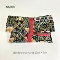 １点もの＊ラップタロットポーチ　別珍wine×いちご泥棒