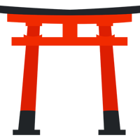 鳥居イラスト素材・とりい・赤（png+jpg+eps）