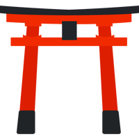 鳥居イラスト素材・とりい・赤黒（png+jpg+eps）