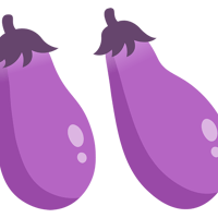 大市(おいち)なす・茄子・西宮の伝統野菜・イラスト素材（png+jpg+eps）
