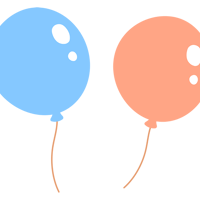 風船イラスト素材・かわいい・シンプル（png+jpg+eps）