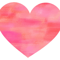 ハートの手書き風イラスト素材・かわいい・バレンタイン（png+jpg+eps）