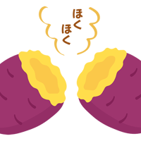 やきいも・さつまいもイラスト素材・秋の味覚・ホクホクスイーツ（png+jpg+eps）